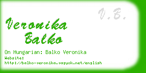 veronika balko business card